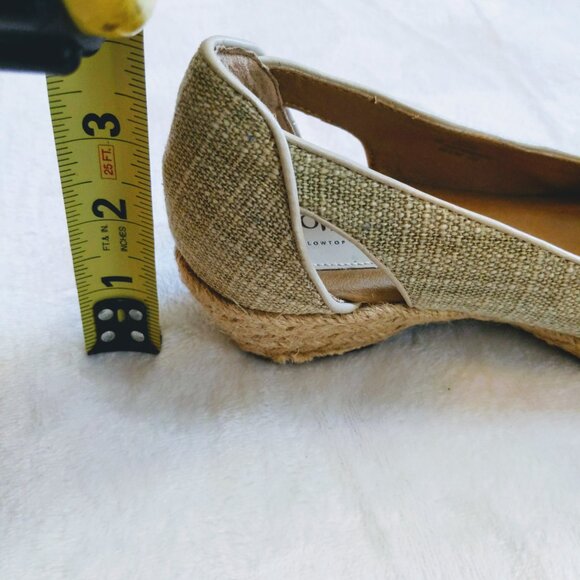 Softspots Aden Sand & Cream Peep Toe Espadrilles Size 6W - Picture 10 of 10